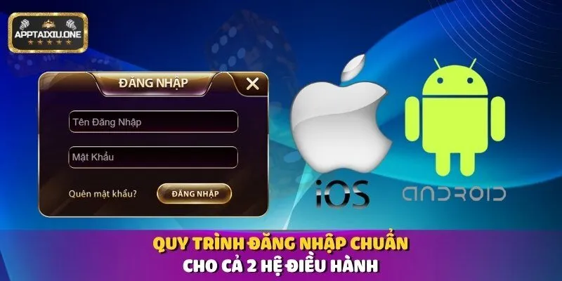 Quy trình đăng nhập chuẩn cho cả 2 hệ điều hành