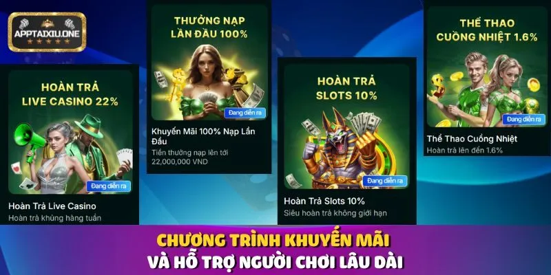 Chương trình khuyến mãi và hỗ trợ người chơi lâu dài